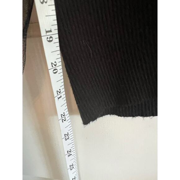 Aqua Chiffon Balloon Sleeve Sweater Black Women's S Double Sheer Shirt Blouse - Picture 11 of 13